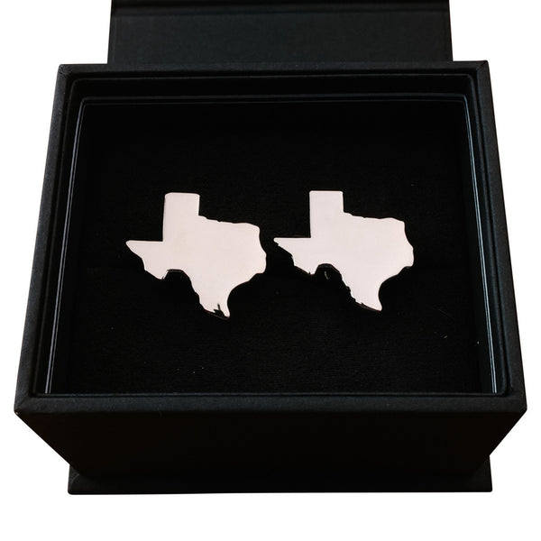 Silver Texas Cufflinks