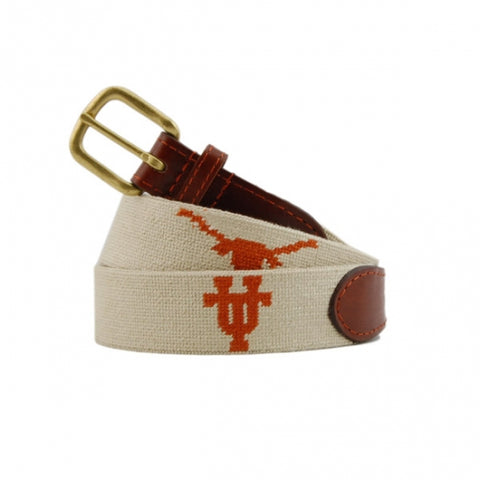 UT Needlepoint Belt - Light Khaki