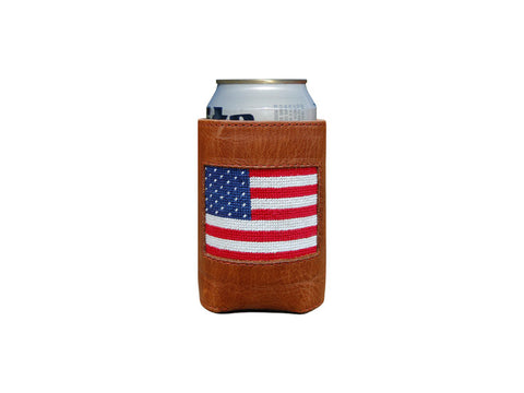 American Flag Needlepoint Can Cooler