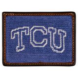 Smathers & Branson TCU Needlepoint Card Wallet