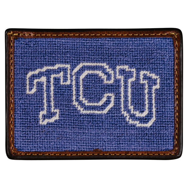 Smathers & Branson TCU Needlepoint Card Wallet
