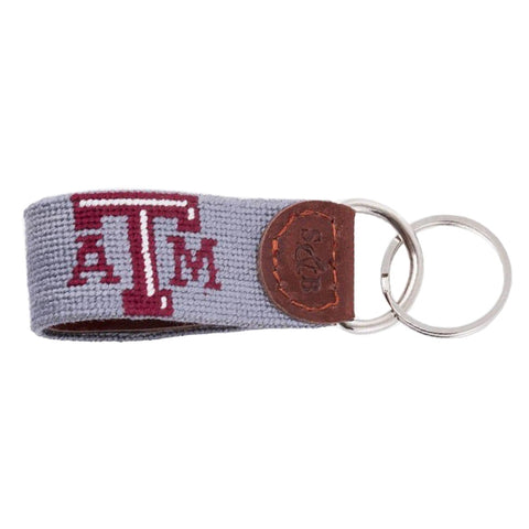Texas A&M Needlepoint Key Fob - Grey