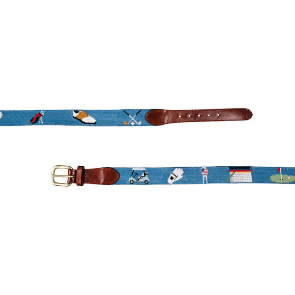 Smathers & Branson Golfer's Life Needlepoint Belt