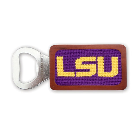 LSU Needlepoint Bottle Opener
