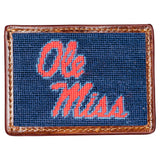 Ole Miss Needlepoint Card Wallet