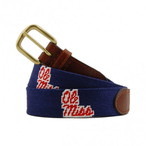 Ole Miss Needlepoint Belt