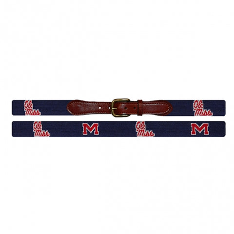 Ole Miss Needlepoint Belt