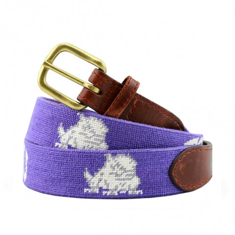TCU Needlepoint Belt - Purple