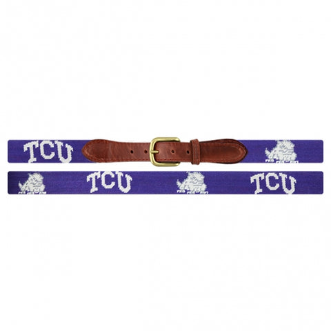 TCU Needlepoint Belt - Purple
