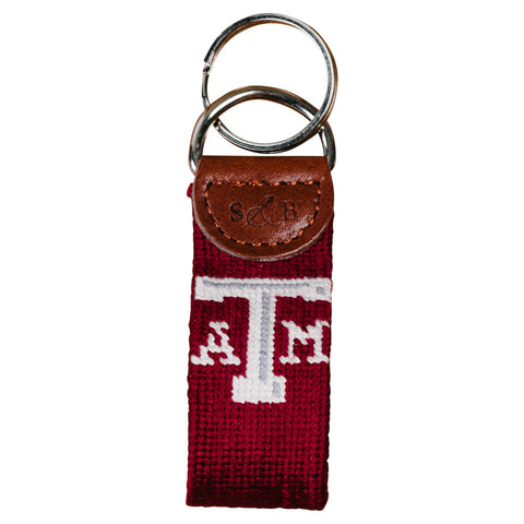Texas A&M Needlepoint Key Fob - Maroon