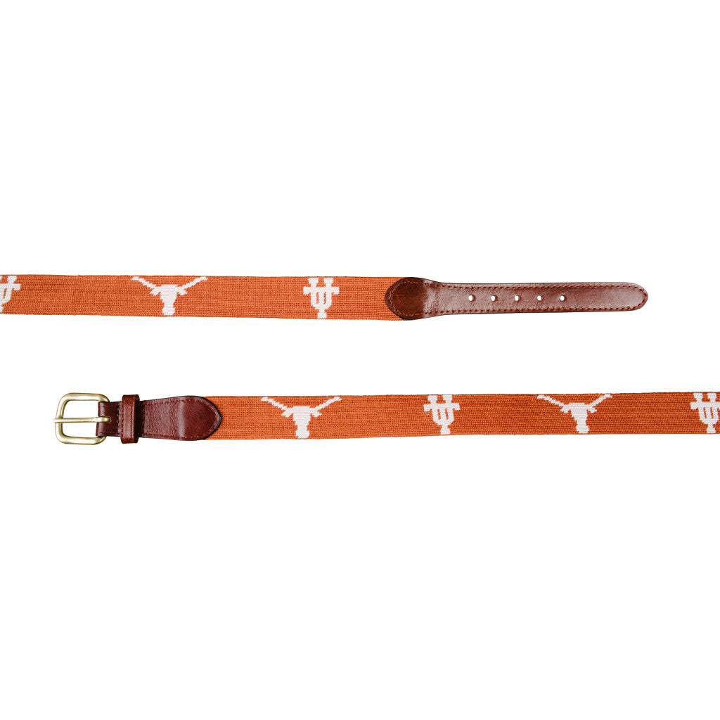 UT Needlepoint Belt - Burnt Orange