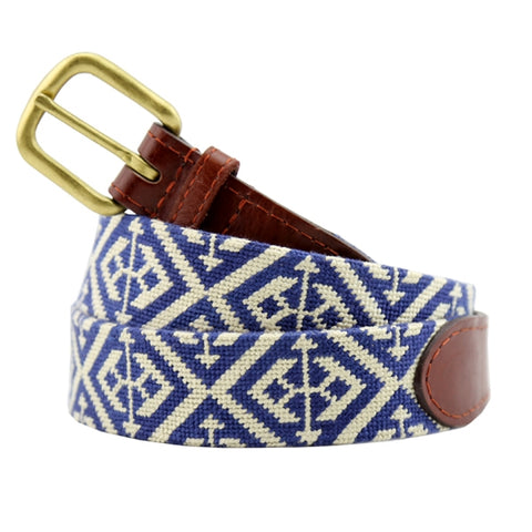 Scarsdale Needlepoint Belt - Navy