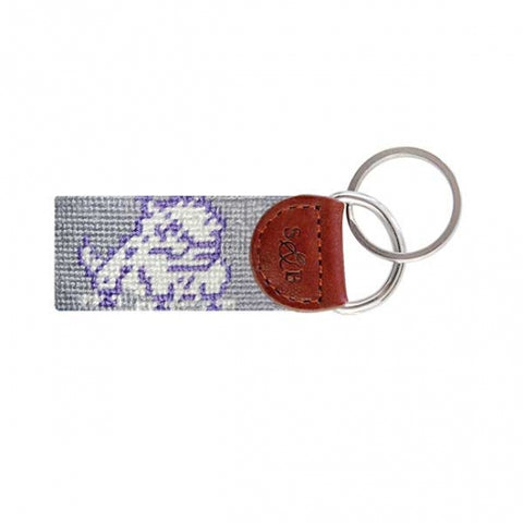 TCU Needlepoint Key Fob - Grey
