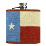 Smathers and Branson Vintage Texas Flag Needlepoint Flask